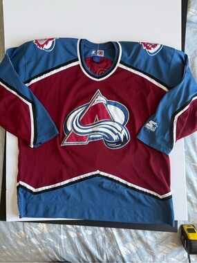 Starter Colorado Avalanche Paul Kariya Hockey Jersey Rare Vintage